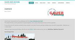 Desktop Screenshot of gauer-bad-heizung.de